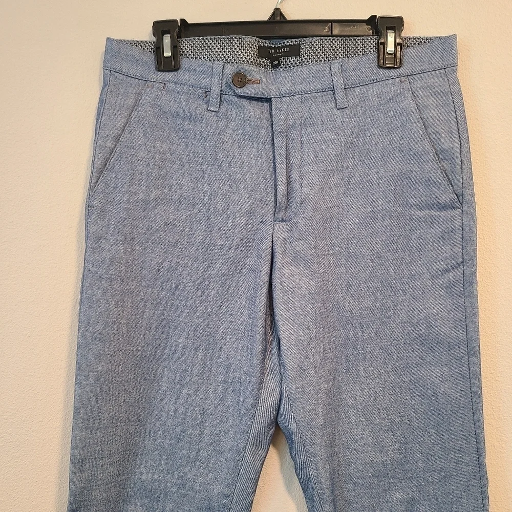 Ted Baker Volvek Blue Classic Fit Trousers -Size 30